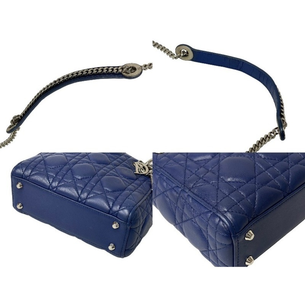 Christian Dior Lady Shoulder Bag Blue - Picture 6 of 10